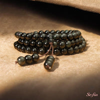 Obsidian Necklace | 108 Mala Beads Jewelry