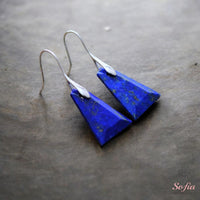 Lapis Lazuli Earrings | Boho Drop Earring | Crystal Jewelry