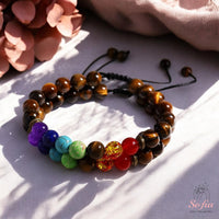 Tigers Eye Chakra Bracelet | Layering Gemstone Jewelry