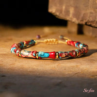 Imperial Jasper Bracelet | Delicate Layering Gemstone Jewelry