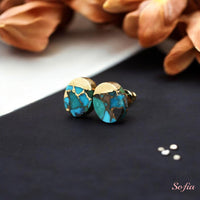 Turquoise Stud Earrings | Minimalist Jewelry