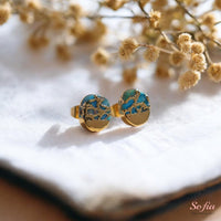 Turquoise Stud Earrings | Minimalist Jewelry