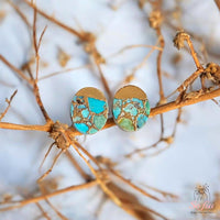 Turquoise Stud Earrings | Minimalist Jewelry