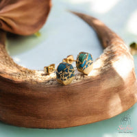Turquoise Stud Earrings | Minimalist Jewelry