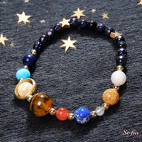 Galaxy Planet Bracelet | Beaded Crystal Jewelry