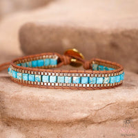 Turquoise Wrap Bracelet | Boho Layering Gemstone Jewelry