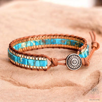Turquoise Wrap Bracelet | Boho Layering Gemstone Jewelry