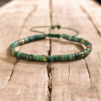 African Turquoise Bracelet | Layering Gemstone Heishi Beaded Bracelets