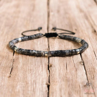 Labradorit Armband | Layering Edelstein Heishi Perlenarmbänder