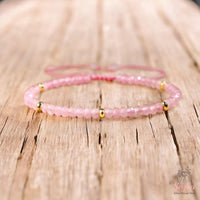 Rose Quartz Bracelet | Delicate Layering Gemstone Jewelry