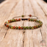 Unakite Bracelet | Delicate Layering Gemstone Jewelry