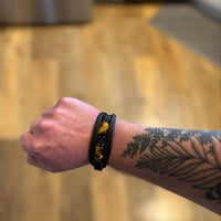 Tigers Eye Leather Bracelet | Protection Jewelry Magnetic