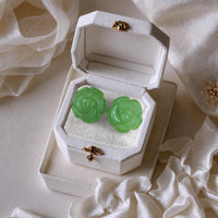 Jade Stud Earrings | Crystal Jewelry