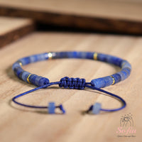 Blue Aventurine Bracelet | Layering Gemstone Heishi Beaded Bracelets