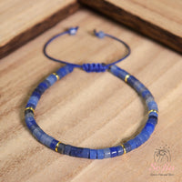 Blue Aventurine Bracelet | Layering Gemstone Heishi Beaded Bracelets