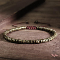 Pyrite Bracelet | Layering Gemstone Heishi Beaded Bracelets
