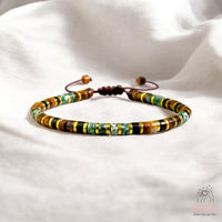 Tigerauge-Achat-Armband | Armbänder mit Heishi-Perlen aus Edelsteinen zum Kombinieren