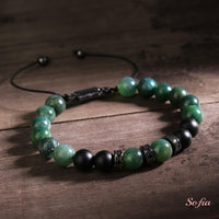 Jade & Onyx Beaded Bracelet | Layering Gemstone Jewelry