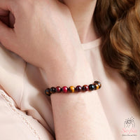 Rainbow Tigers Eye Stretch Bracelet | Beaded Boho Crystal Jewelry