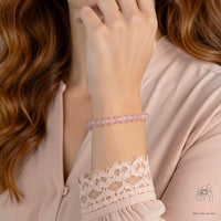 4MM Rose Quartz Bracelet | Dainty Beaded Crystal Jewelry