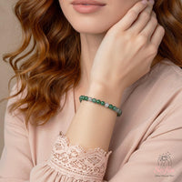 4MM Moss Agate Bracelet | Dainty Beaded Crystal Jewelry
