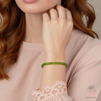 4MM Peridot Bracelet | Dainty Beaded Crystal Jewelry