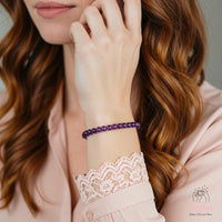 4MM Amethyst Bracelet | Dainty Beaded Crystal Jewelry