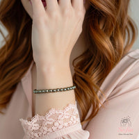 4MM Pyrite Bracelet | Dainty Beaded Crystal Jewelry