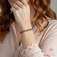 4MM Pyrite Bracelet | Dainty Beaded Crystal Jewelry