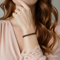 4MM Smoky Quartz Bracelet | Dainty Beaded Crystal Jewelry