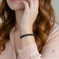 Black Tourmaline Stretch Bracelet | Crystal Jewelry
