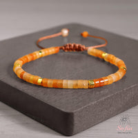 Carnelian Bracelet | Layering Gemstone Heishi Beaded Bracelets