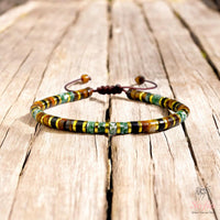 Tigerauge-Achat-Armband | Armbänder mit Heishi-Perlen aus Edelsteinen zum Kombinieren