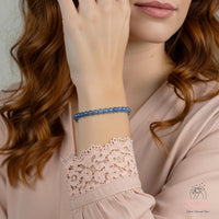 4MM Blue Aventurine Bracelet | Dainty Beaded Crystal Jewelry