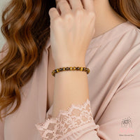 4MM Tigers Eye Bracelet | Dainty Beaded Crystal Jewelry