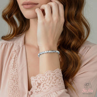 4MM Howlite Bracelet | Dainty Beaded Crystal Jewelry