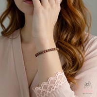4MM Red Creek Jasper Bracelet | Dainty Beaded Crystal Jewelry