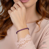 4MM Ruby Bracelet | Dainty Beaded Crystal Jewelry