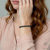 6MM Obsidian Bracelet | Dainty Beaded Crystal Jewelry
