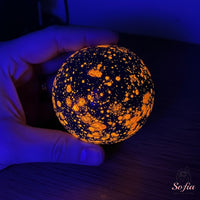 UV-Reactive Yooperlite Crystal Sphere Moon | Crystal Stone Decor