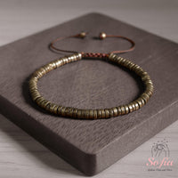 Pyrite Bracelet | Layering Gemstone Heishi Beaded Bracelets
