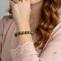 Floral Jasper Stretch Bracelet | Crystal Jewelry