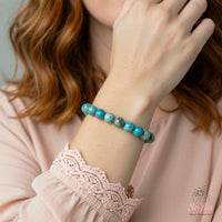 Blue Jasper Bracelet | Beaded Crystal Jewelry
