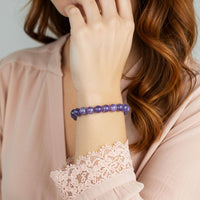 Lepidolite Beaded Bracelet | Crystal Jewelry