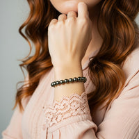 Pyrite Beaded Stretch Bracelet | Crystal Jewelry