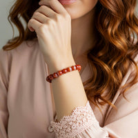 Armband aus rotem Achat | Kristallschmuck
