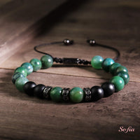 Jade & Onyx Beaded Bracelet | Layering Gemstone Jewelry