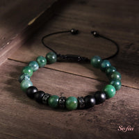 Jade & Onyx Beaded Bracelet | Layering Gemstone Jewelry