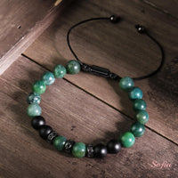 Jade & Onyx Beaded Bracelet | Layering Gemstone Jewelry