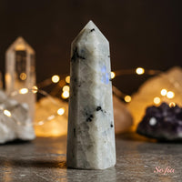 Rainbow Moonstone Crystal Tower | Crystal Stone Decor